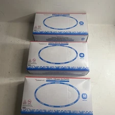 Cardinal Health Medium Vinyl Exam Gloves 300ct Clear (Latex Free) New Sealed Box