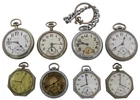 Elgin Vintage Open Face Pocket Watches Lot of 8 RUNNING PW-109