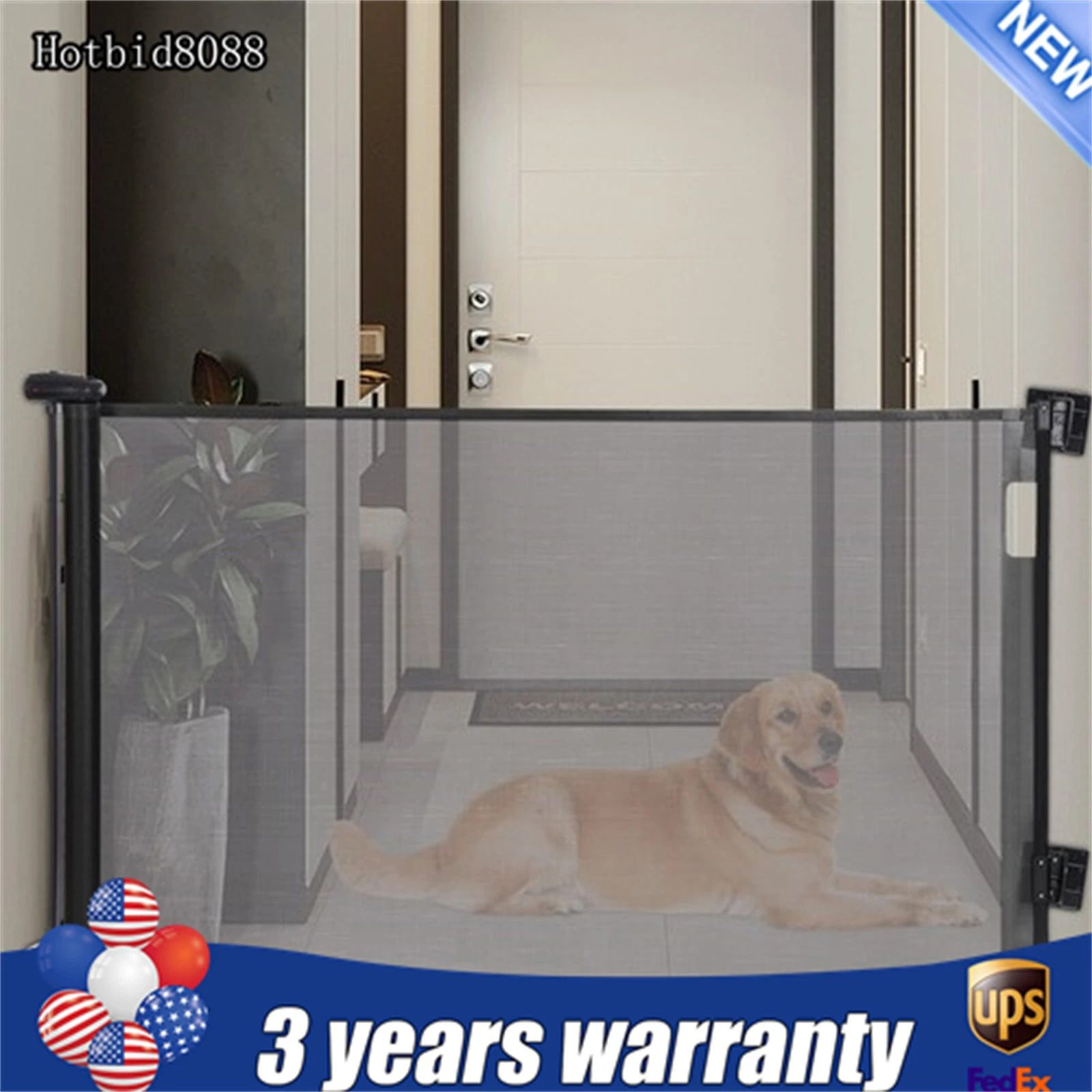 2025 Retractable Gate Extra Tall Baby Gate Retractable Pet Gate 118*33.85 in