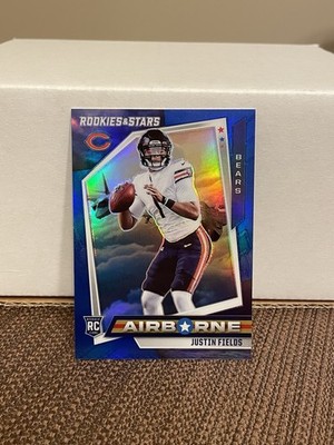 2021 Panini Rookies And Stars Justin Fields Blue Silver Rookie Numbered 3/50 