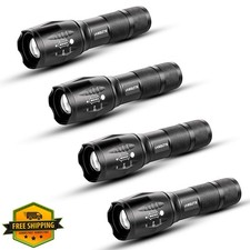 JARDLITE 4 Pack LED Tactical Flashlight Water Resistant Camping