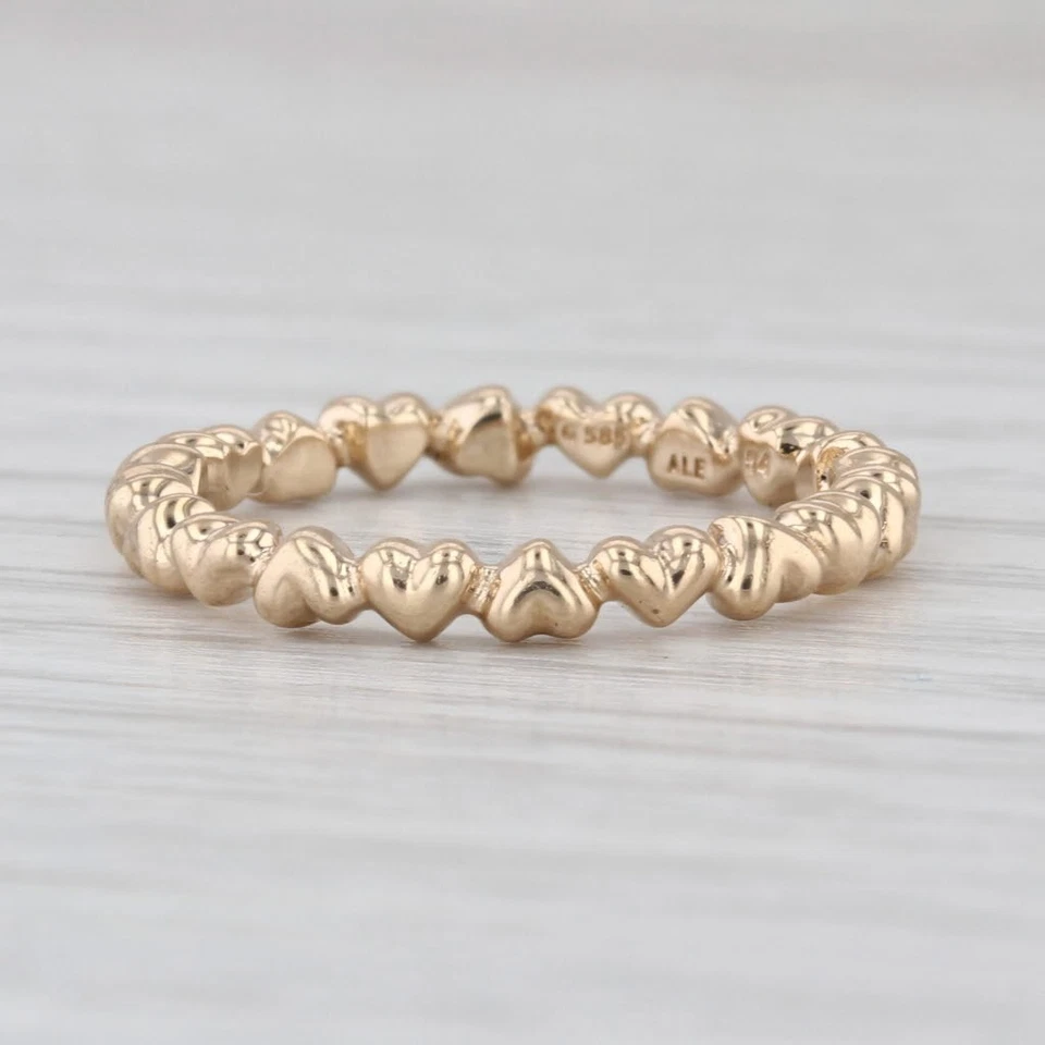 Authentic Pandora Forever Lock Stackable Ring 14k Gold Band 150160 Size 54 7 - Image 3 of 4