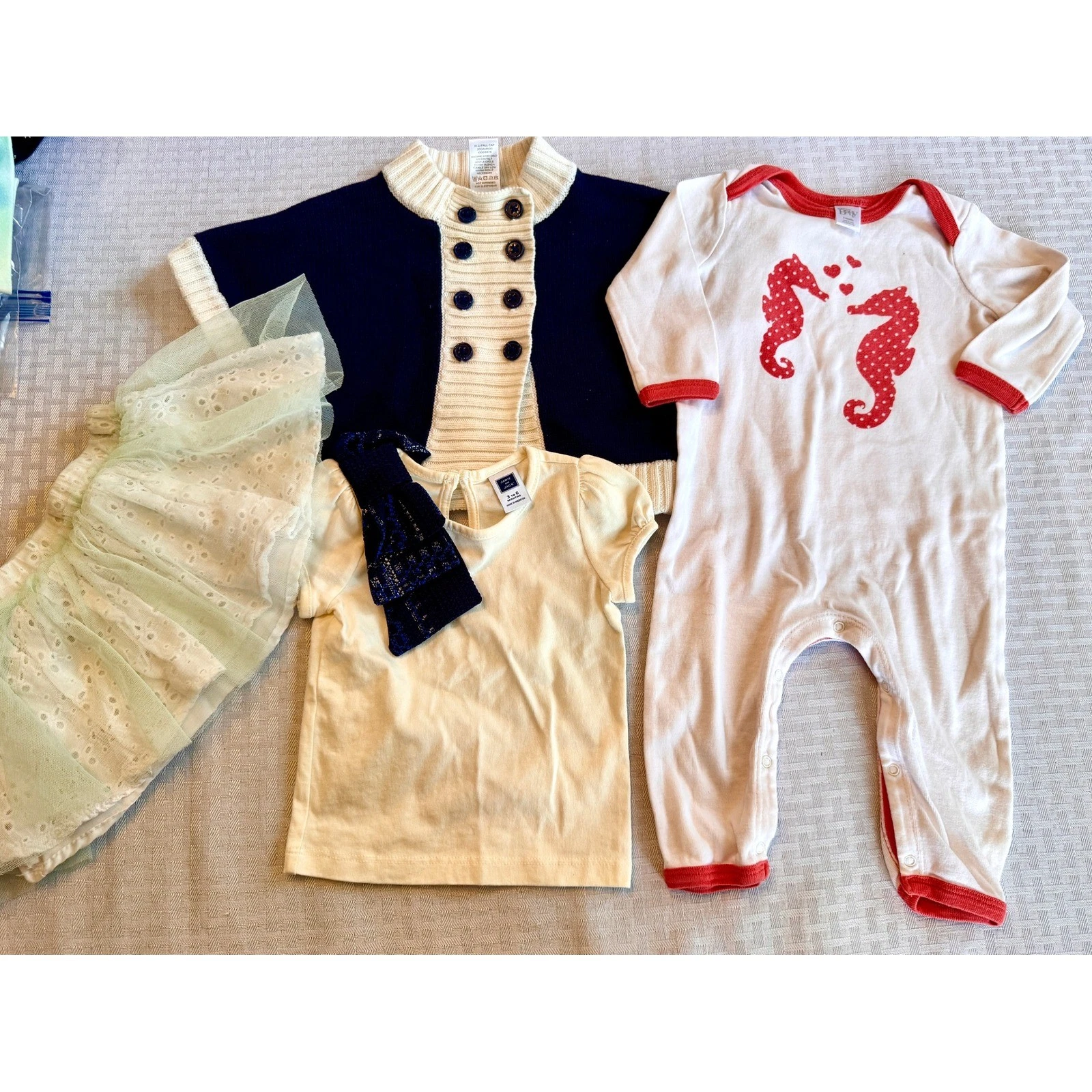 Janie and Jack Nicole Miller Nordstrom Baby Girl Clothes Lot 3-6 Months 4pc Set