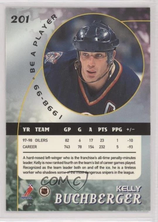 1998-99 ITG Be A Player Kelly Buchberger #201 - Image 2 of 2