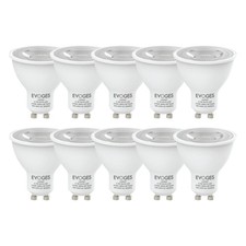 EVOGES 5.7W GU10 LED Spotlight Bulbs – Pack of 10 | Non-Dimmable | 460-490lm