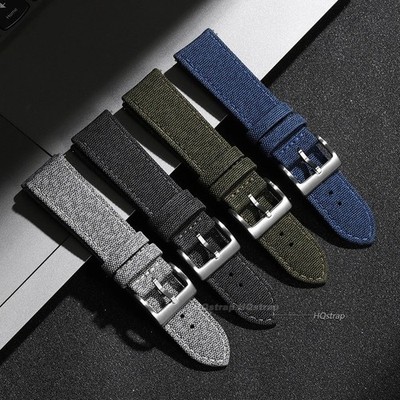 20mm Quality Sailcloth Watch Strap 22mm Nylon Leather Watch Band Quick Release