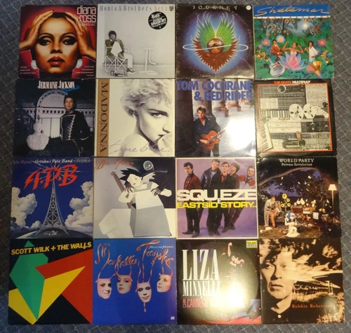 Large Lot x 16 Vintage 80s Dance Pop Vinyl Records Lot Journey Madonna More