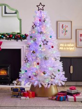 7ft Regal Dual Function Pre-Lit White Christmas Tree