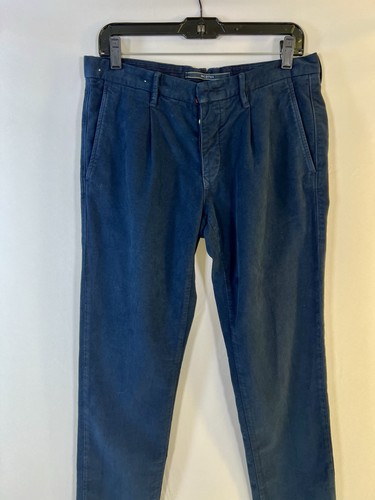 $ 430 Incotex Herren blau hohe Baumwolle mittelhohe Doeskin Hose Größe 32 neu ohne Etikett - Bild 4 von 17