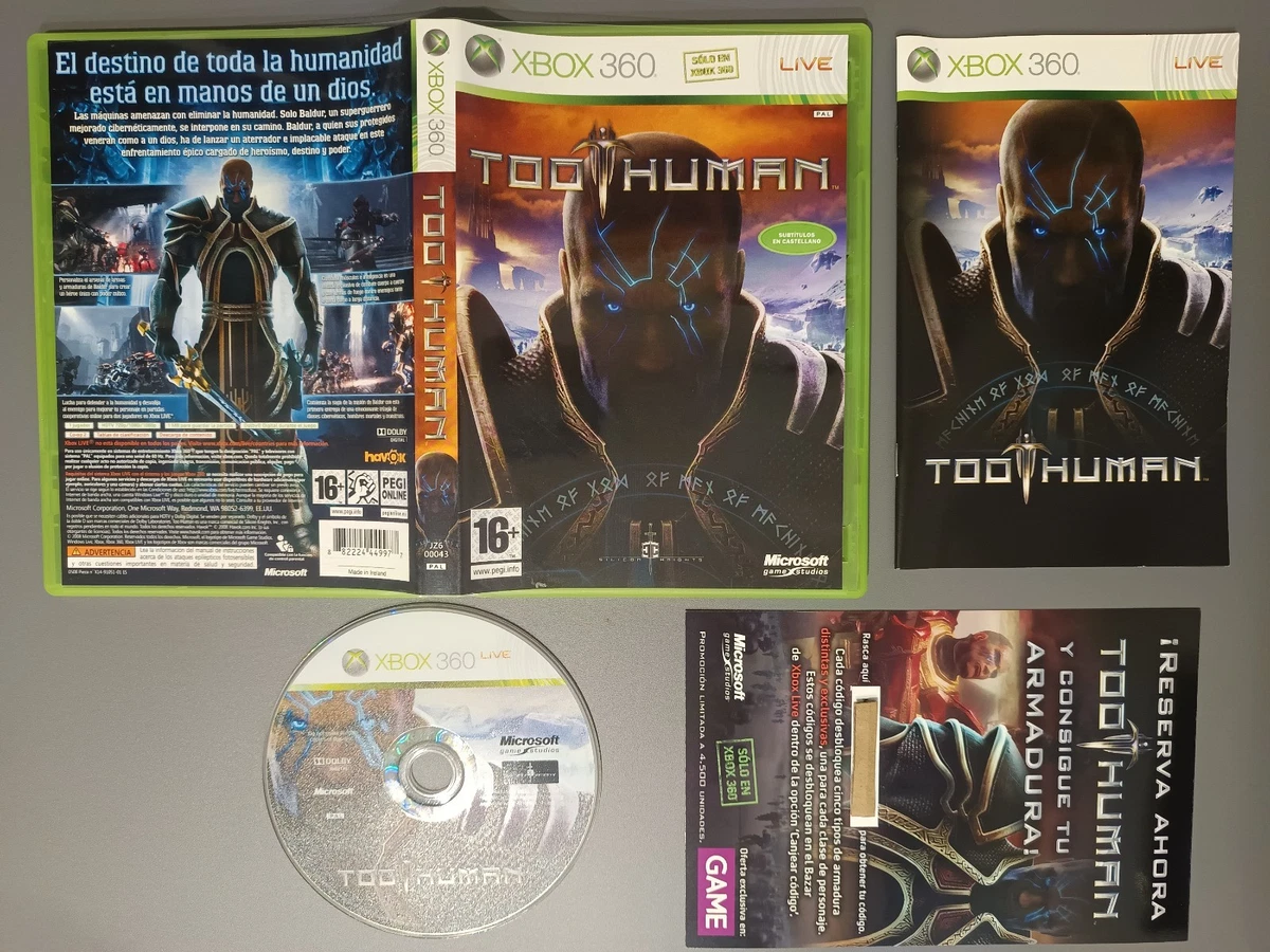 Too Human | Exclusivo Xbox360 Microsoft | PAL España ES | Completo