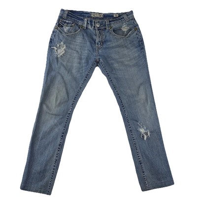 Mek Denim Jeans Men s 34x34 (Fit 36x29) Oaxaca Boot Cut Distressed JEANS ALTERED