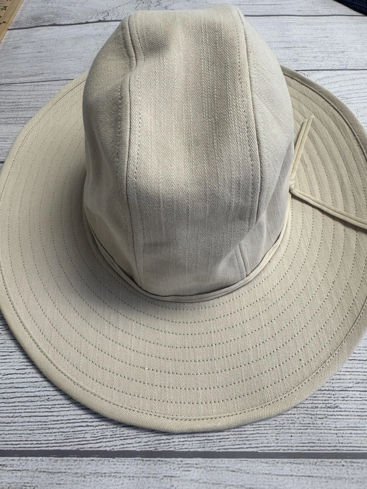 Brixton Hat Cowboy Odessa Adjustable Womens Small Beige Wide Brim Western Sun