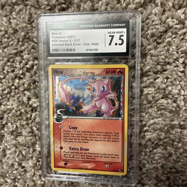 Pokemon Mew Delta Species 3/17 POP Series 5 Holo Inverted CGC 7.5 