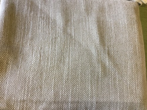 185 cm Ian Mankin Arran Herringbone Fabric 137 cm wide oatmeal upholstery - Picture 2 of 4