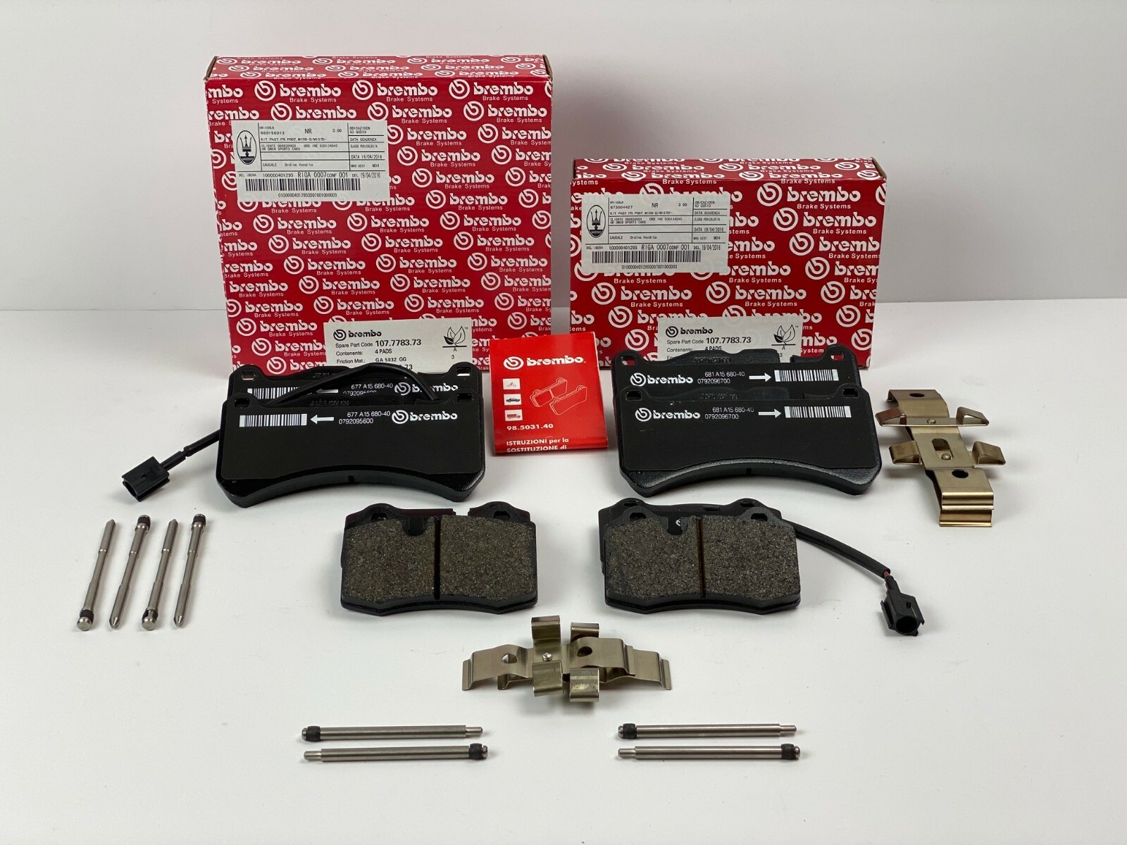 🚚Maserati Ghibli & Quattroporte Front & Rear Brake Pads - Genuine