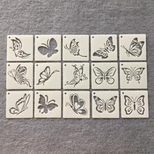 1 Set 15 Pcs Butterfly Layering Stencils Decor for Scrapbooking Stamping Drawing