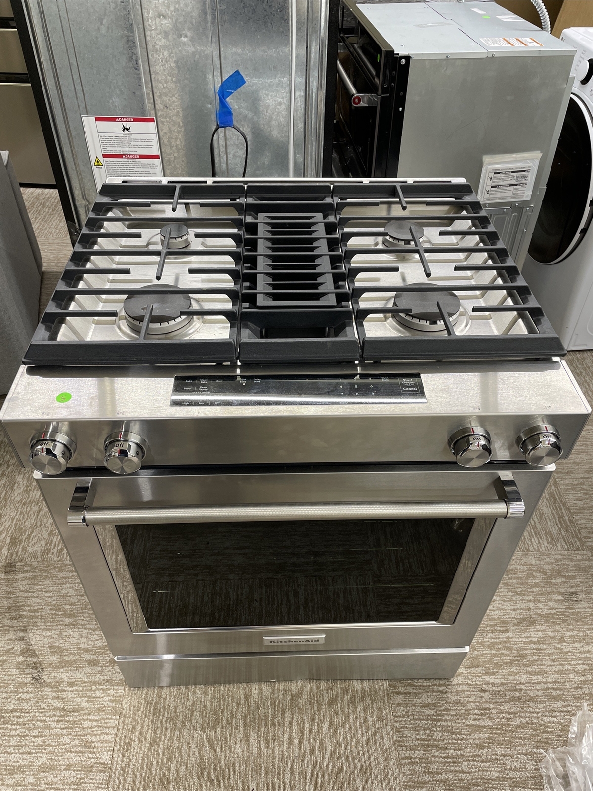 KitchenAid KSDG950ESS 30 Inch 4Burner Dual Fuel Downdraft SlideIn