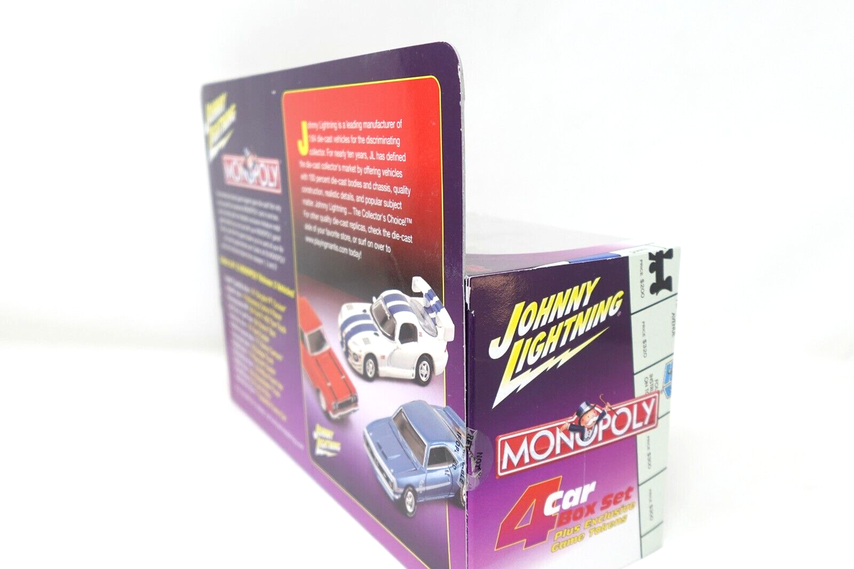 Johnny Lightning Monopoly 4 Car Set 1:64 Scale Unopened 245