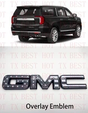 2021-2023 GMC YUKON YUKON XL Rear Tailgate Black Flag OVERLAY Emblem