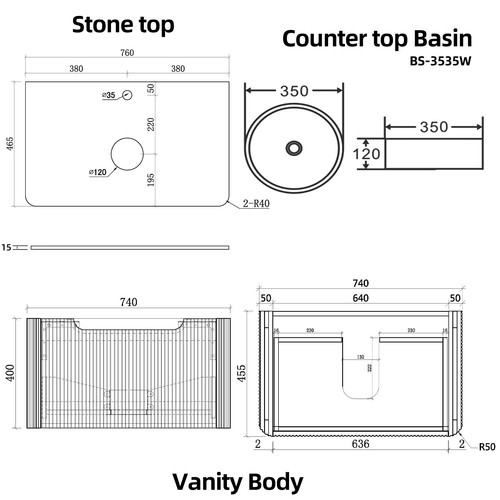 ACA Vanity Unit 610/760/910mm Basin Bathroom Cabinet Storage Wall Hung Sink Oak - Picture 49 of 67