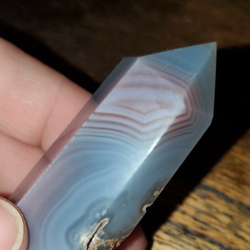 Agate Crystal Tower Point 1.94in tall, 38g - Picture 8 of 12