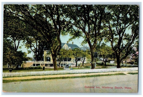 1919 Colonial Inn Hotel Winthrop Beach Massachusetts MA Posted Antique Postcard - 第 1/2 張圖片