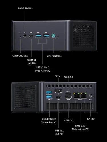 Minisforum UM880 Pro Mini PC AMD Ryzen 7 8845HS Barebone Support Oculink - Picture 5 of 11