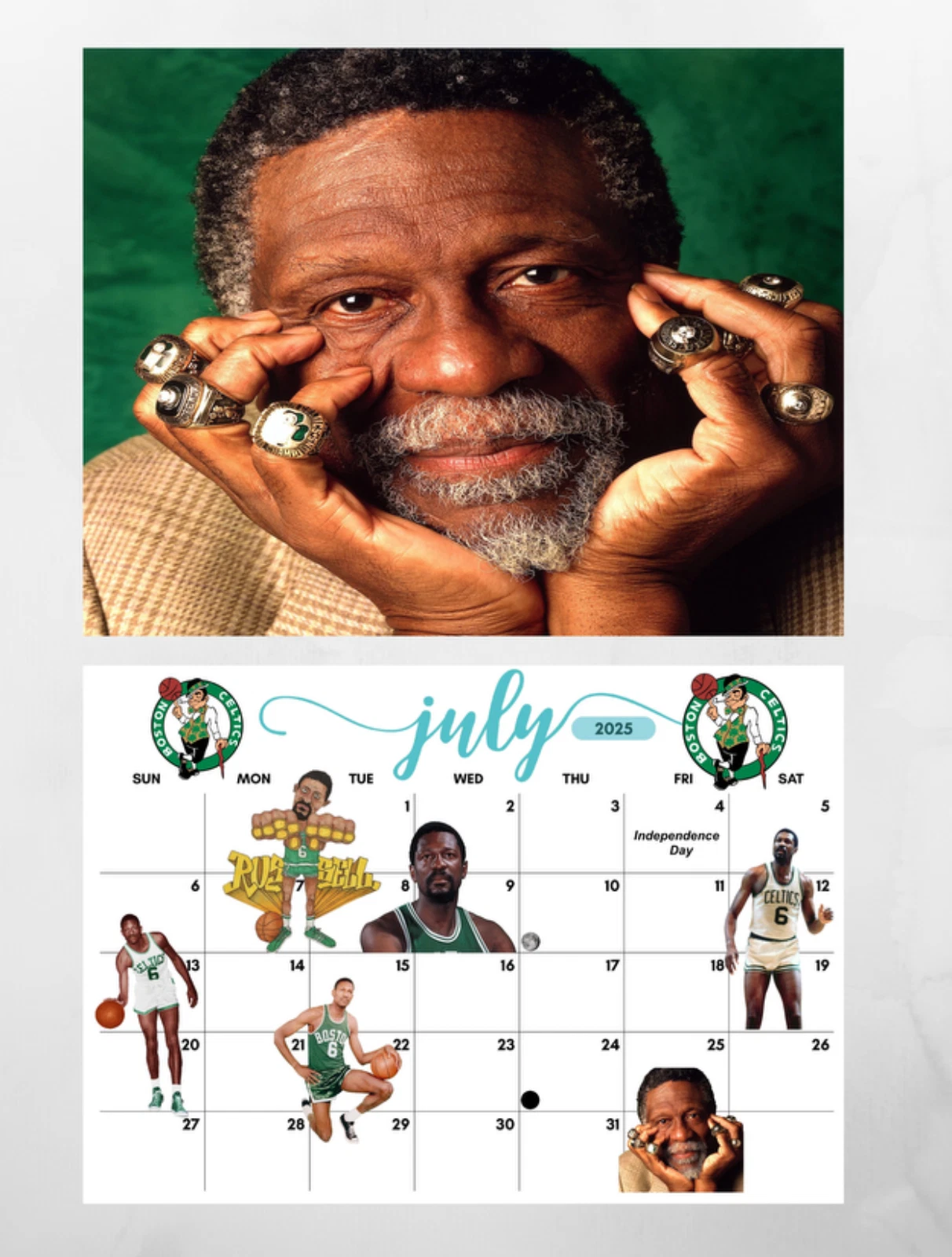 NBA Legends Wall Calendar 2026