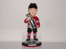 BRENT SEABROOK Chicago Blackhawks Bobblehead 2013 Stanley Cup Champs Trophy New