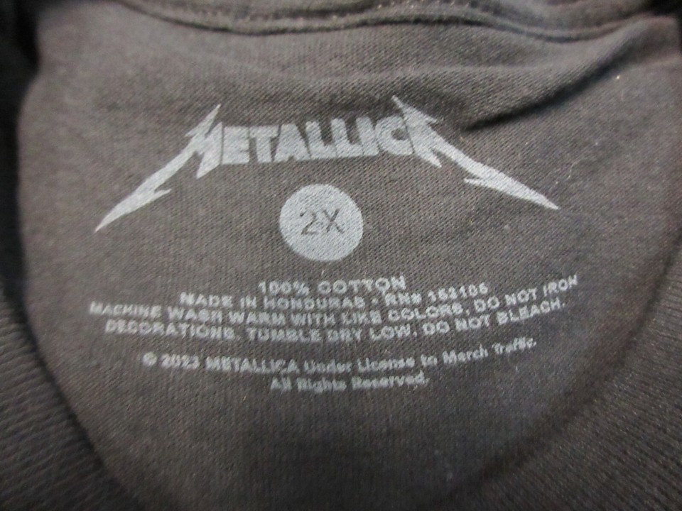 T-shirt Metallica Damaged Justice - Taille L - Noir - État Correct