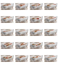 Ambesonne Christmas Alphabet Tablecloth Table Cover for Dining Room Kitchen