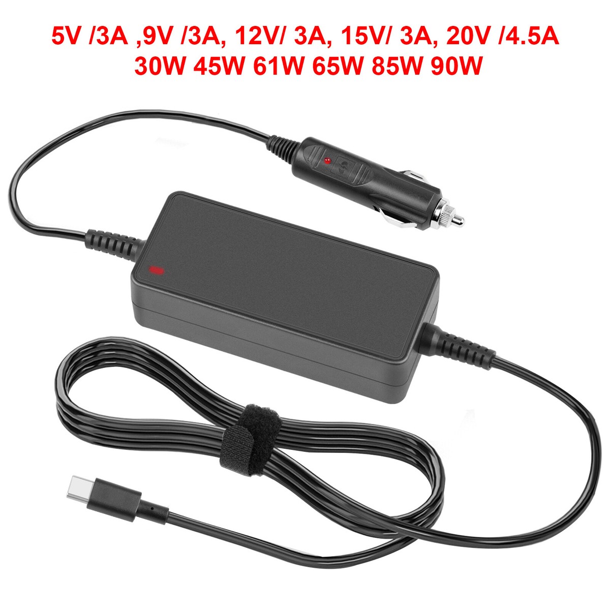 cigarette laptop charger LVSUN 90W Universal Car Ultra Small AC Lighter Adapter with USB A Port 5v 2.4a Compatible for Asus, Hp, compaq, IBM, Gateway, Toshiba, Lenovo, Samsung, Ultrabook, and More Not only is this auto adapter powerful Detachable Plugs Car Laptop DC