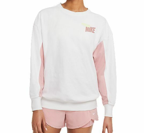 Nike Crew Sweatshirt Sportswear Color-block White Pink Women's Plus Size 3X - Picture 5 of 5