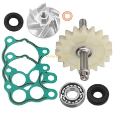 Water Pump Impeller Shaft Gear Gasket Rebuild Kit For Honda CR500R 1986 - 2001