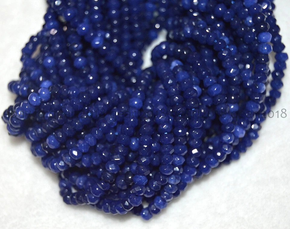 2x4mm Natural Faceted Multicolor Gemstone Rondelle Abacus Loose Beads 15" - Image 3 of 4