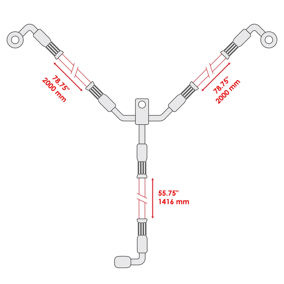 Manguera de freno trasera Can-Am Maverick X3 Max R Turbo 2018-2021 705601571 Foto 2 de 4