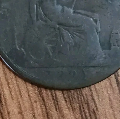 1891 UK Great Britain British Penny, Queen Victoria In Good Condition (J265) - Image 3 of 3