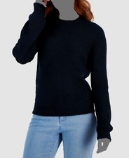  40 Style  Co Women's Blue Puff Sleeve Crewneck Pullover Sweater Size Small