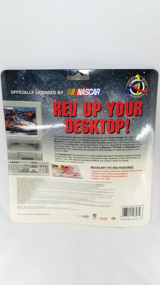 Alfombrilla de ratón vintage #2 Rusty Wallace PitPad NUEVA Nascar, imagen refrigeradora MOUSCAR 1998  Foto 3 de 4