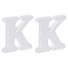 Foam Letters K Letter EPS White Polystyrene Letter Foam 100mm/4 Inch, Pack of 2
