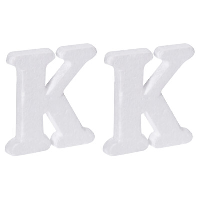Foam Letters K Letter EPS White Polystyrene Letter Foam 100mm/4 Inch, Pack of 2