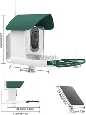 Bird Feeder with Camera, AI Identify Birds Species,Smart Birds Camera with Solar