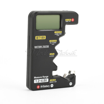Digital Battery Tester Checker Electricity Indicator Universal AA, AAA 9V Button