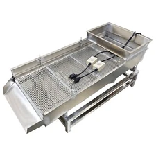 Stainless Steel Linear Vibrating Screen Linear Sifter Shaker 7mm Screen 110V
