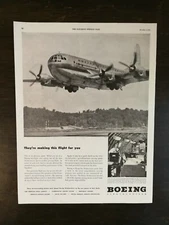 Vintage 1947 Boeing Aircraft Full Page Original AD