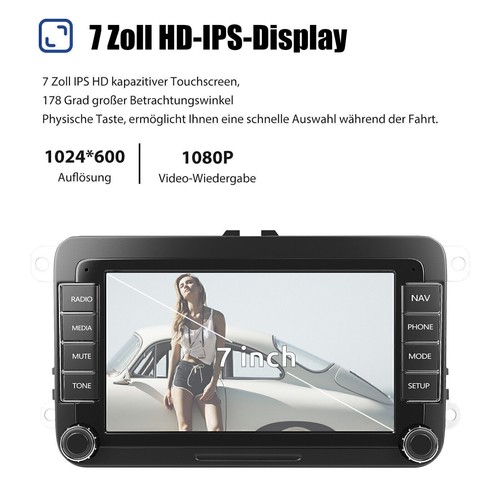 Android 13 Autoradio Carplay GPS Navi RDS Kamera Für VW Touran Golf 5 6 Polo EOS - Bild 5 von 12
