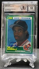 Deion Sanders FALCONS Autographed Signed 1989 Score ROOKIE Card Beckett BAS 10
