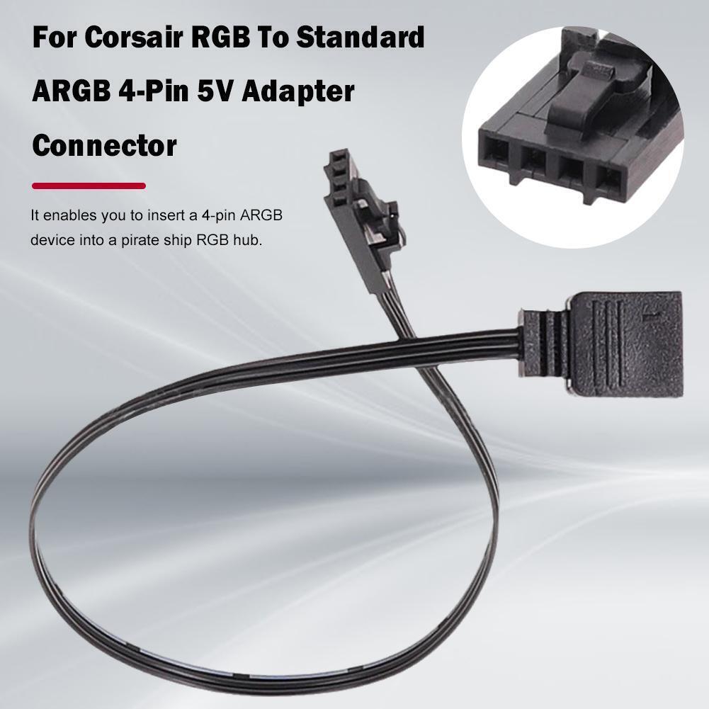 Cavo Convertitore RGB 4-pin To 3-pin - Per Ventole Corsair SP/HD/ML/LL/QL, 30cm - Foto 10
