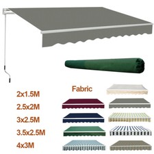 Retractable Awning Canopy Patio Garden Sun Shade Shelter Replacement Top Fabric