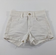 American Eagle Super Stretch White Cut Off Cuffed Denim Shorts Womens Size 00